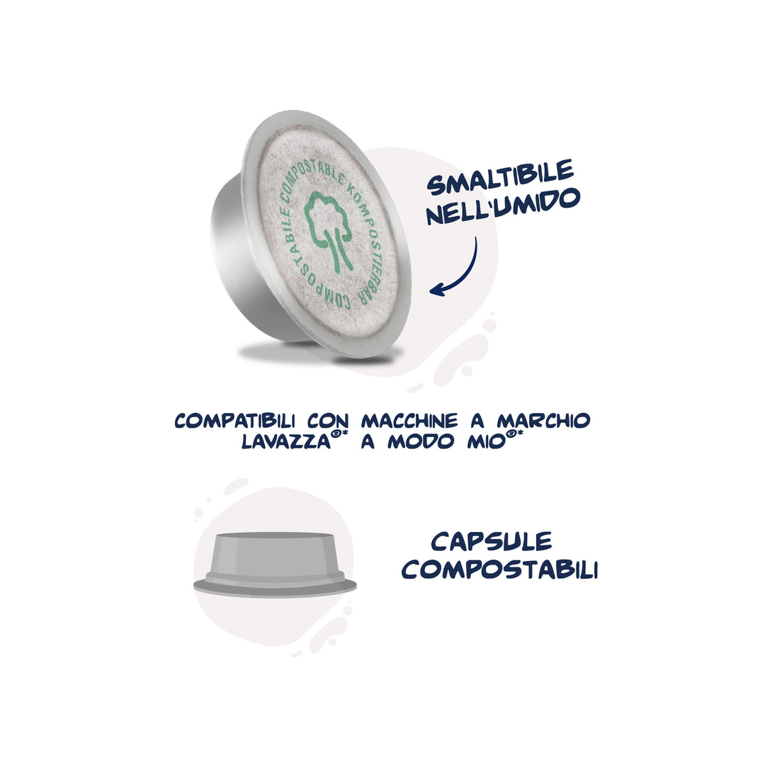 100 Capsule Borbone Compatibili A Modo Mio Compostabili Don Carlo Oro