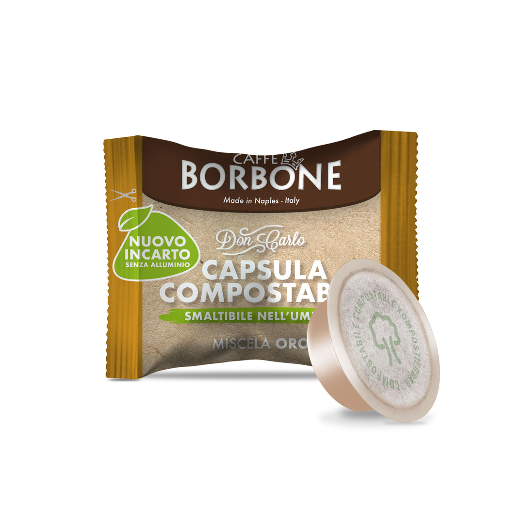 100 CAPSULE BORBONE DON CARLO MISCELA NERA COMPATIBILE LAVAZZA A MODO MIO NERO - Foto 5