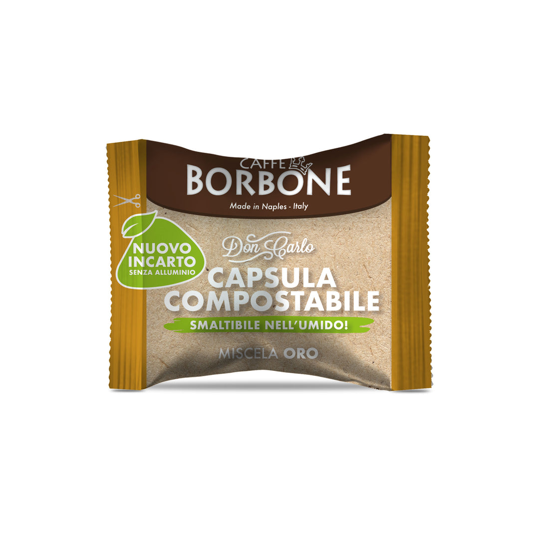 100 Capsule Borbone Compatibili A Modo Mio Compostabili Don Carlo Oro