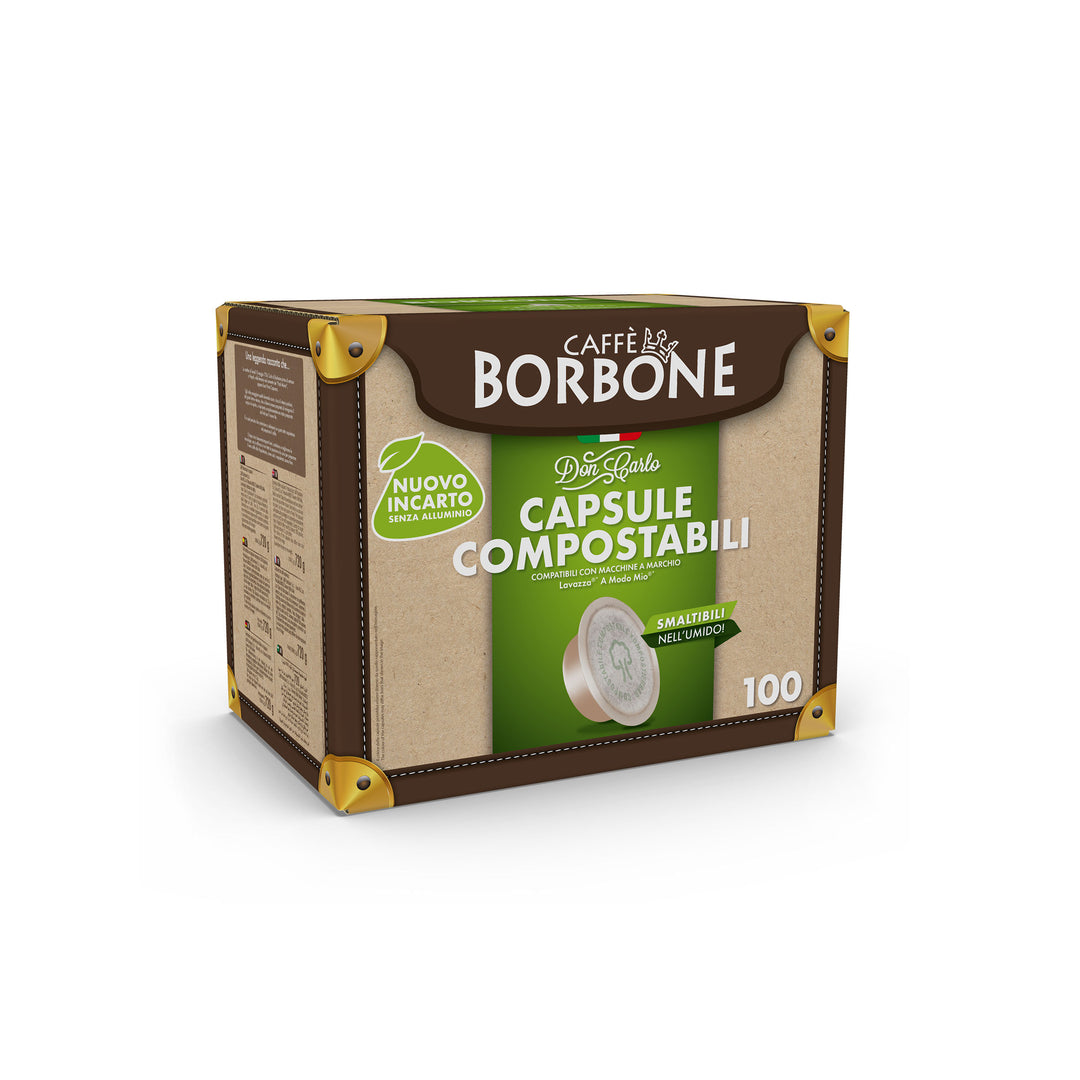 100 Capsule Borbone Compatibili A Modo Mio Compostabili Don Carlo Oro