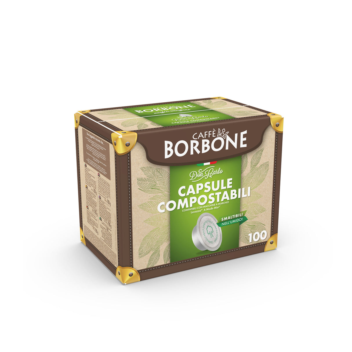 100 Capsule Compostabile Borbone Compatibili Lavazza A Modo Mio Don Carlo Miscela Rossa Red