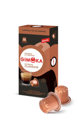 10 Capsule Gimoka Compatibili Nespresso Classico Alluminio