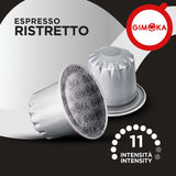 10 Capsule Gimoka Compatibili Nespresso Ristretto Alluminio