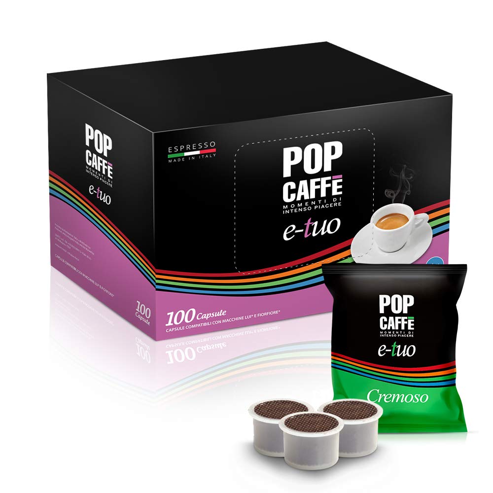Pop Caffè 100 Capsule E-Tuo miscela Cremoso – Compatibili Lui , Fior Fiore Coop
