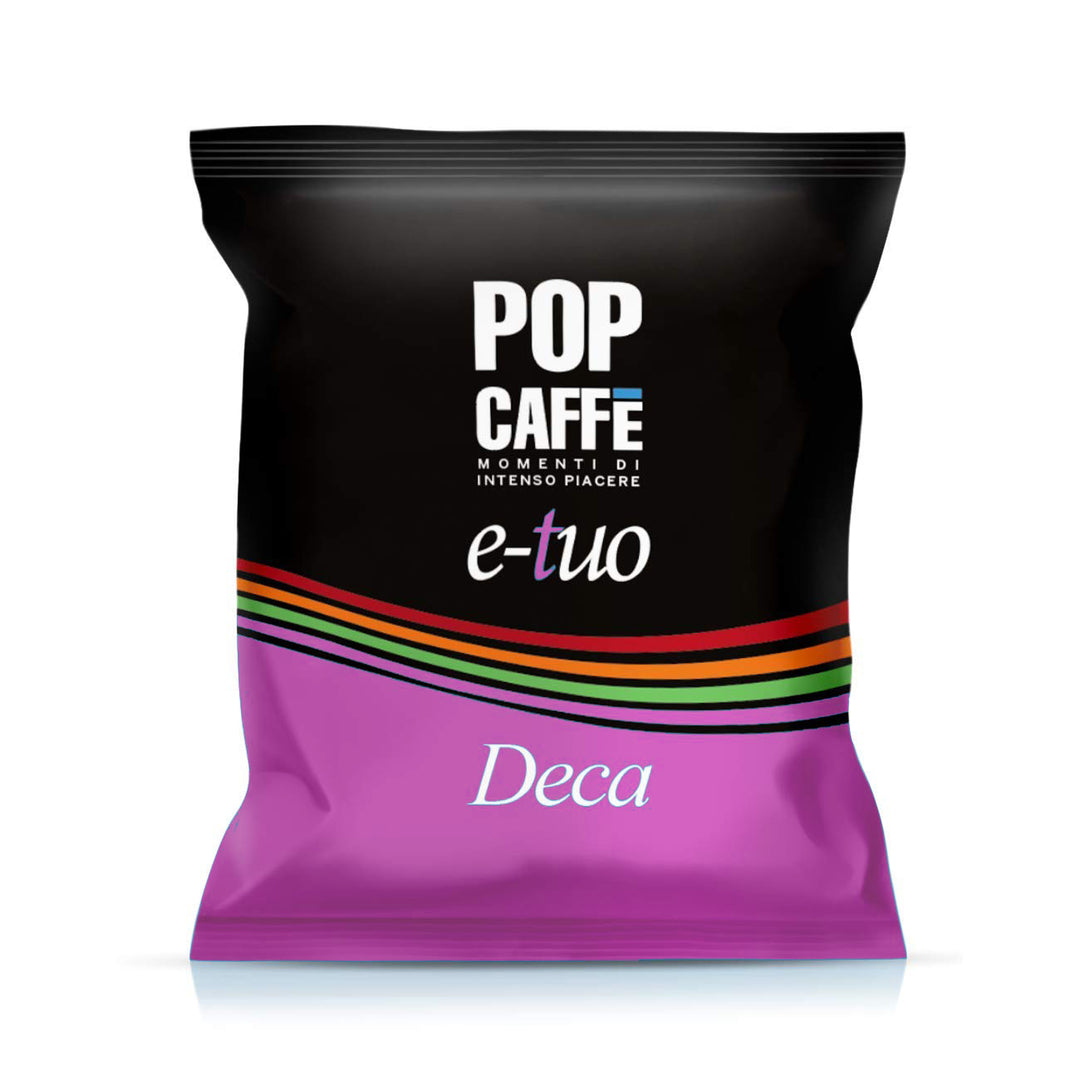 Pop Caffè 100 Capsule E-Tuo miscela Decaffeinato – Compatibili Lui , Fior Fiore Coop