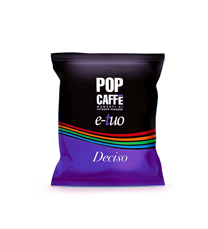 100 Capsule Pop Caffè E-Tuo Deciso – Compatibili Lui, Gusto Forte e Intenso