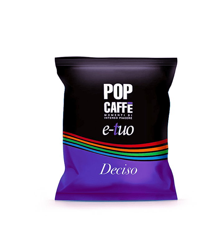 100 Capsule Pop Caffè E-Tuo Deciso – Compatibili Lui, Gusto Forte e Intenso