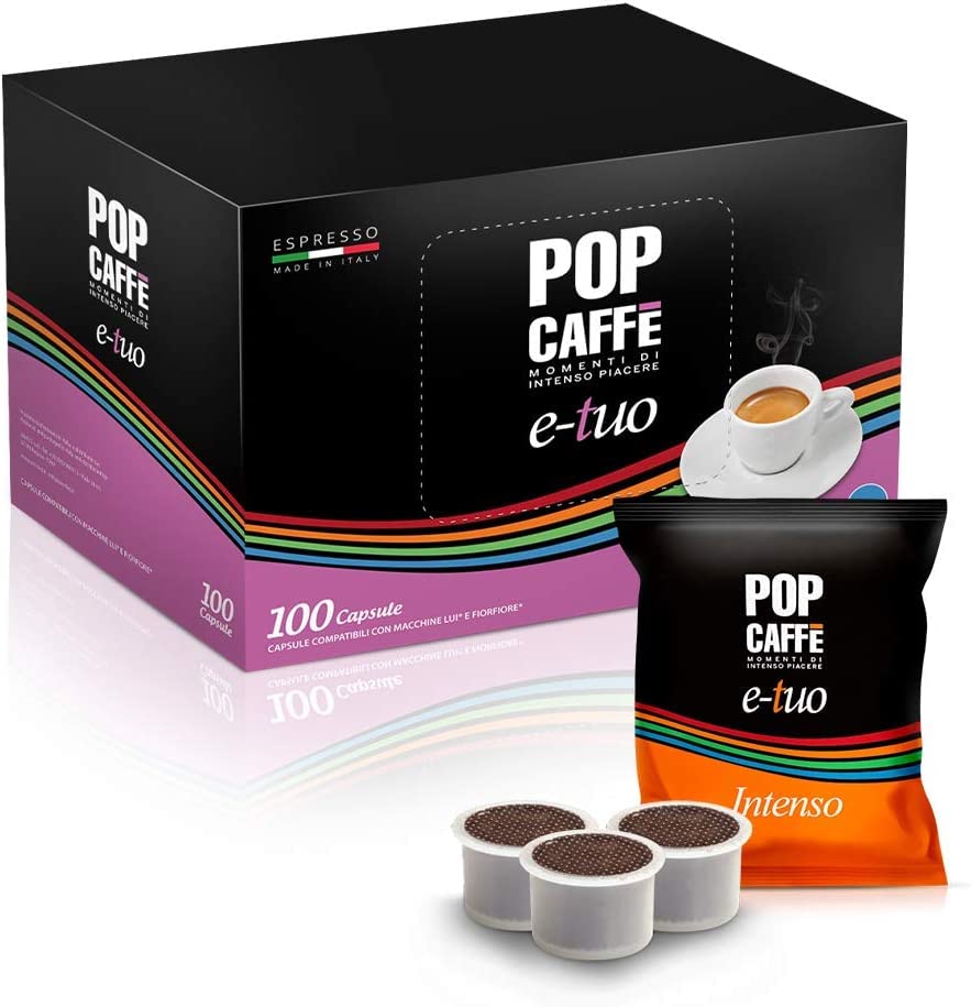 Pop Caffè 100 Capsule E-Tuo miscela Intenso – Compatibili Lui , Fior Fiore Coop