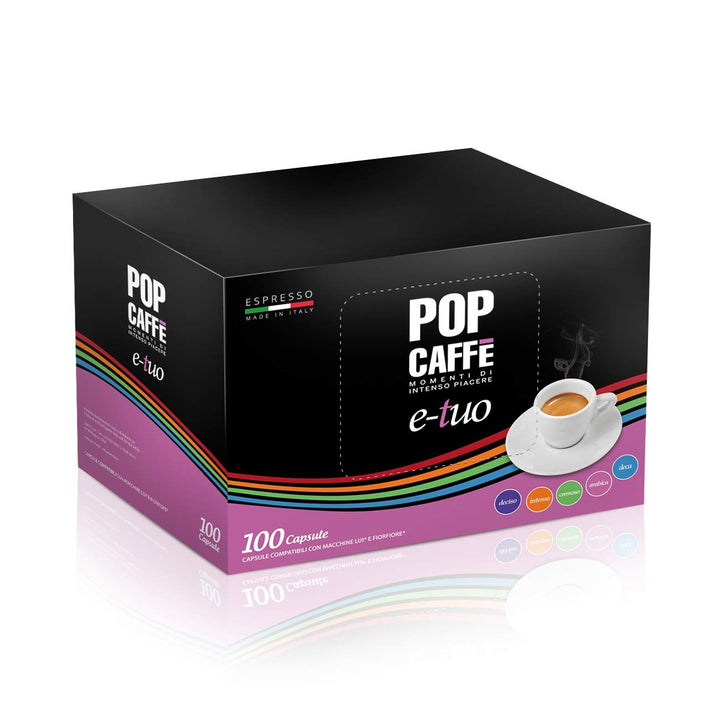 Pop Caffè 100 Capsule E-Tuo miscela Decaffeinato – Compatibili Lui , Fior Fiore Coop