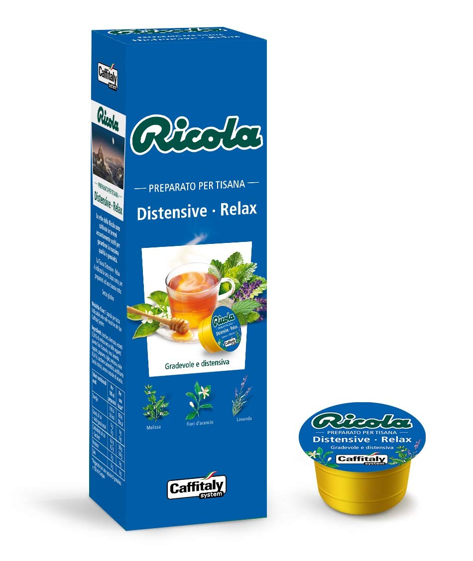 10 Capsule Tisana Distensive Relax Ricola – Compatibili Caffitaly System