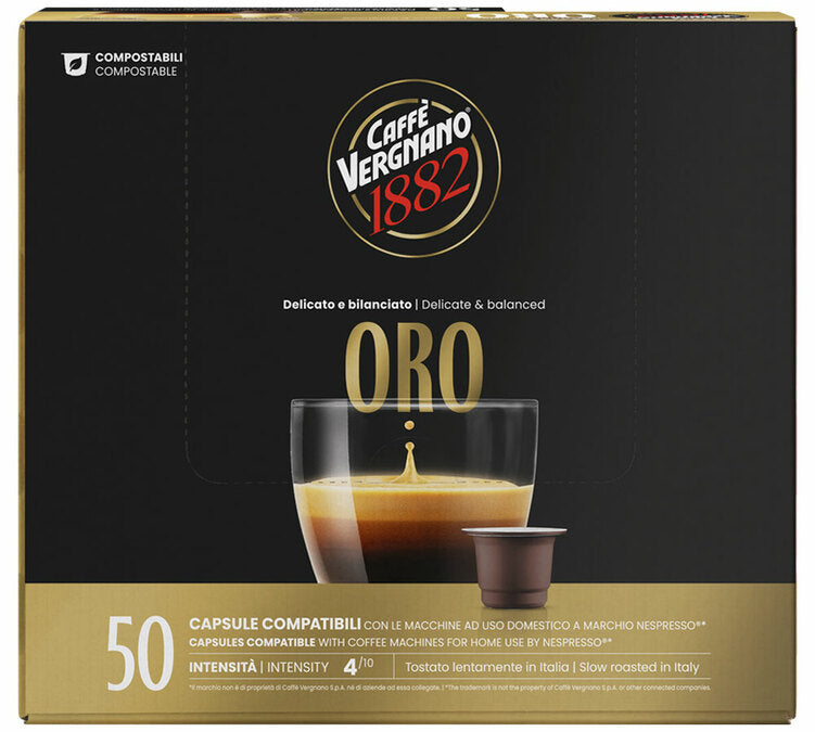 Caffè Vergnano Oro - 50 Capsule Compatibili Nespresso