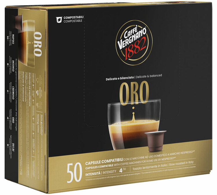 Caffè Vergnano Oro - 50 Capsule Compatibili Nespresso