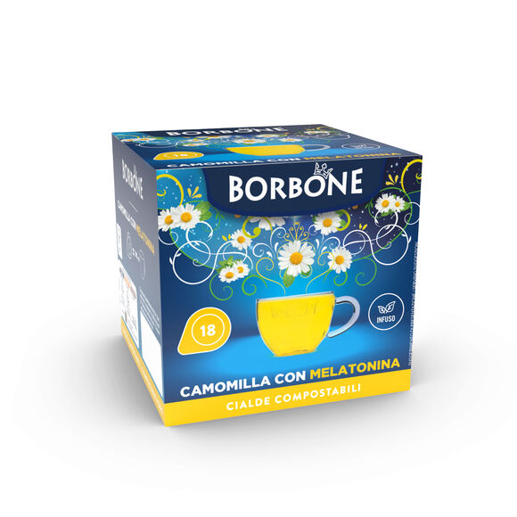 18 Cialde Borbone per Camomilla con Melatonina cialde ESE 44mm