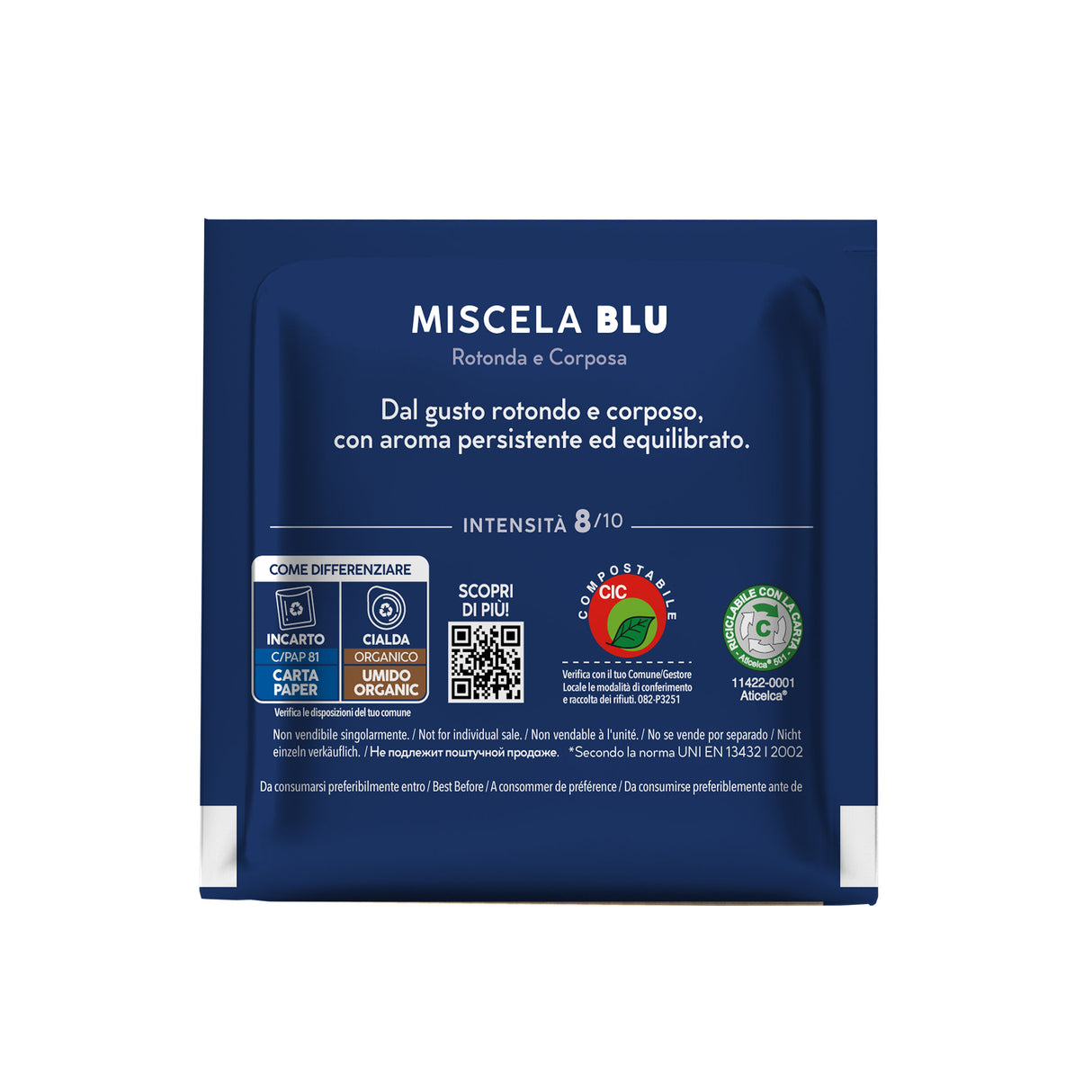 150 Cialde 44mm Caffè Borbone Miscela Blu