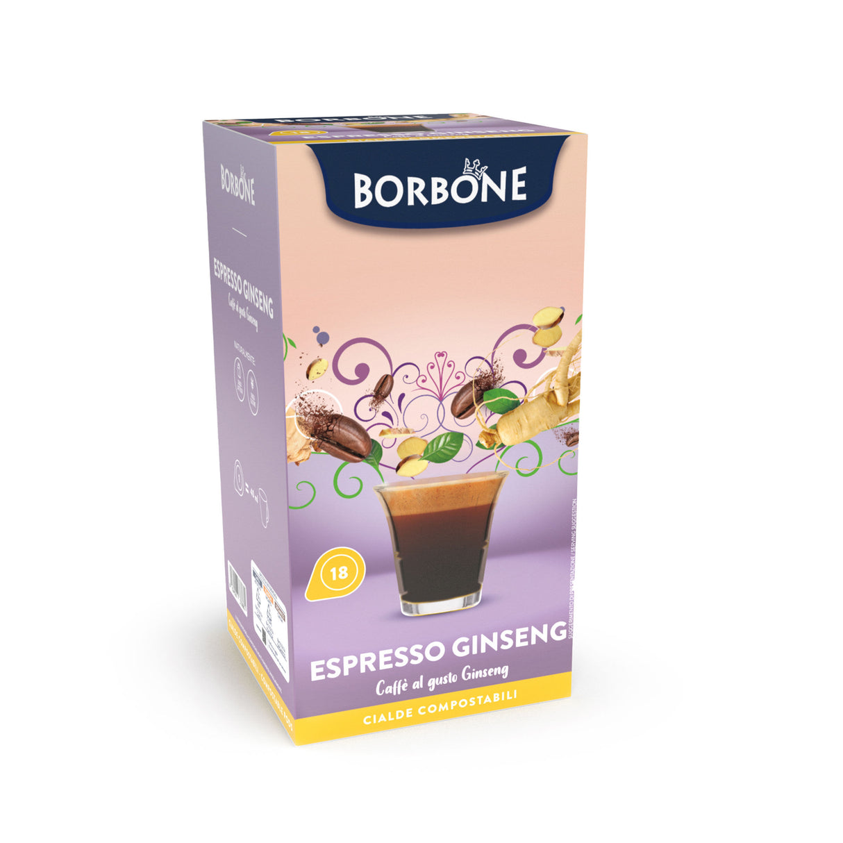 18 Cialde Espresso Ginseng Borbone per Macchine ESE 44mm