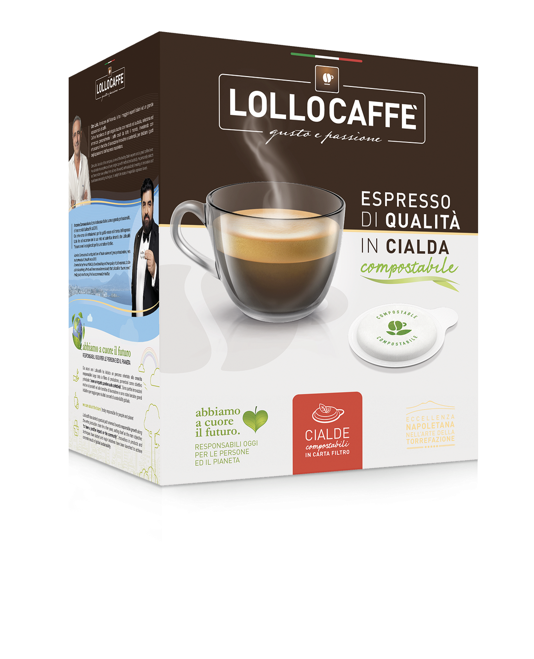 150 Cialde 44mm espresso dek Lollo Caffè Dec