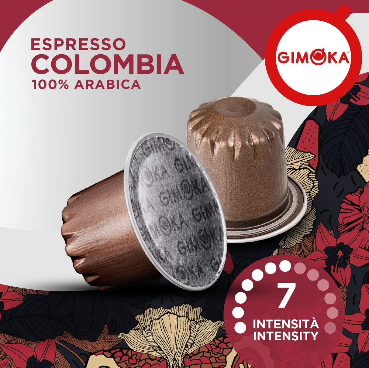 10 Capsule Gimoka Colombia compatibili sistema Nespresso - alluminio