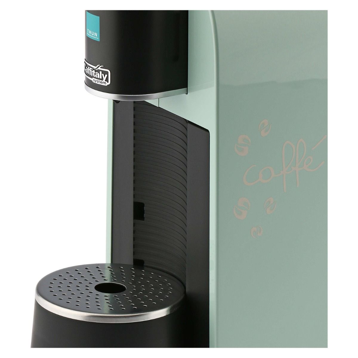 Caffitaly Macchina da caffè Arka - Bundle Thun Green (30 capsule + 2 bicchierini Thun)
