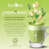 10 Capsule Ginseng e Matcha FoodNess Compatibili Nescafé Dolce Gusto