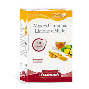 18 Cialde ESE 44mm Sandemetrio Tè Curcuma Limone e Miele