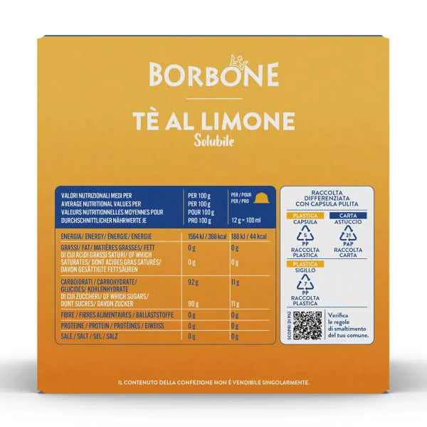 16 Capsule Borbone Compatibili Dolce Gusto Tè al Limone