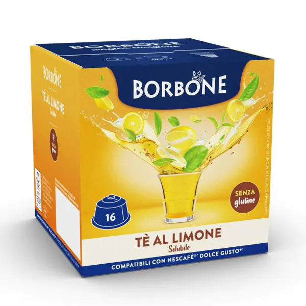 16 Capsule Borbone Compatibili Dolce Gusto Tè al Limone
