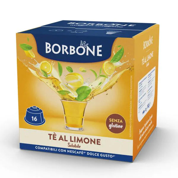 16 Capsule Borbone Compatibili Dolce Gusto Tè al Limone