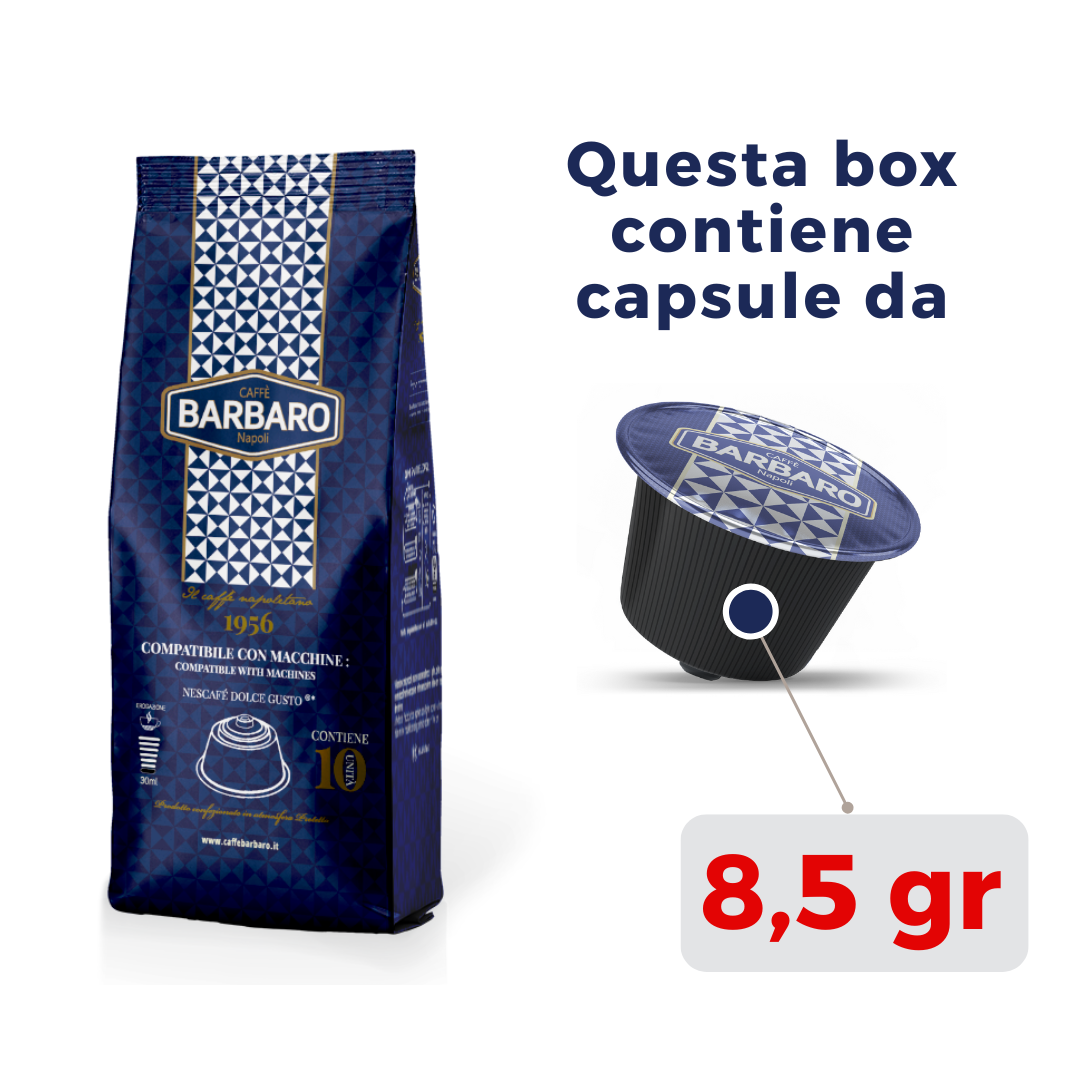 100 Capsule Caffè Barbaro cremoso Napoli - compatibili Dolce Gusto