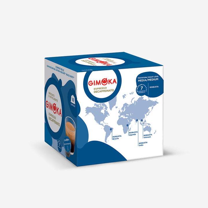 16 Capsule salvaroma GIMOKA compatibili Nescafé Dolce Gusto Decaffeinato