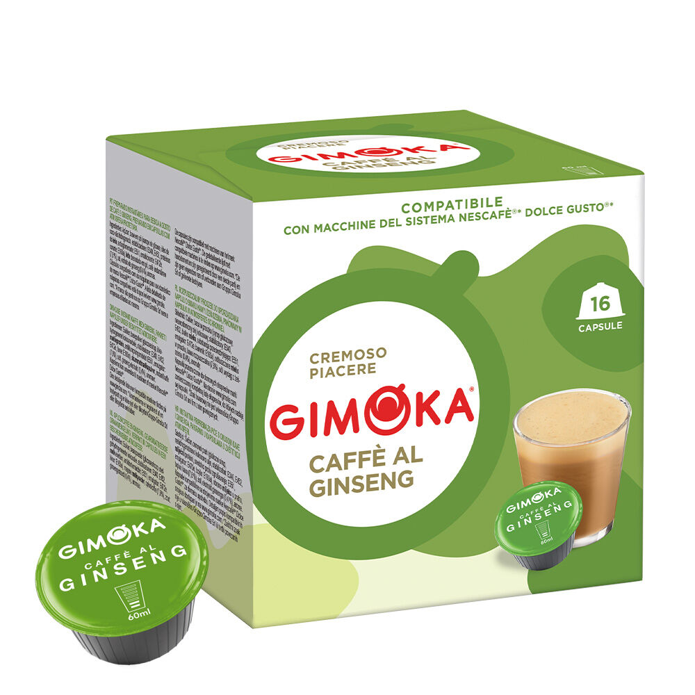 16 Capsule GIMOKA compatibili Nescafé Dolce Gusto Caffè GINSENG Salvaroma