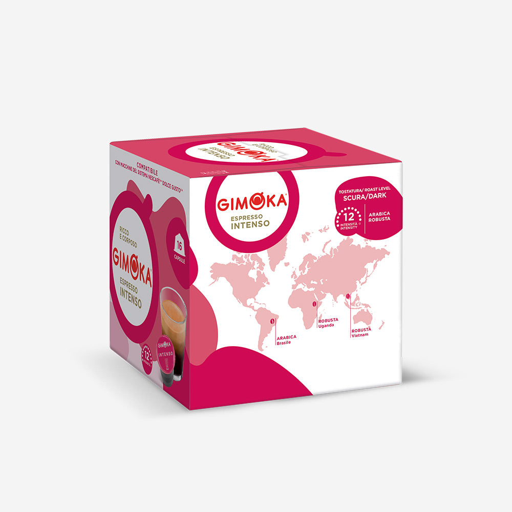16 Capsule GIMOKA compatibili Nescafé Dolce Gusto INTENSO Salvaroma