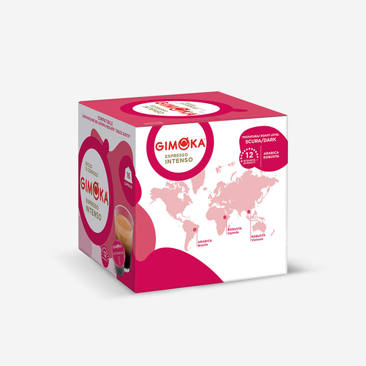 16 Capsule GIMOKA compatibili Nescafé Dolce Gusto INTENSO Salvaroma