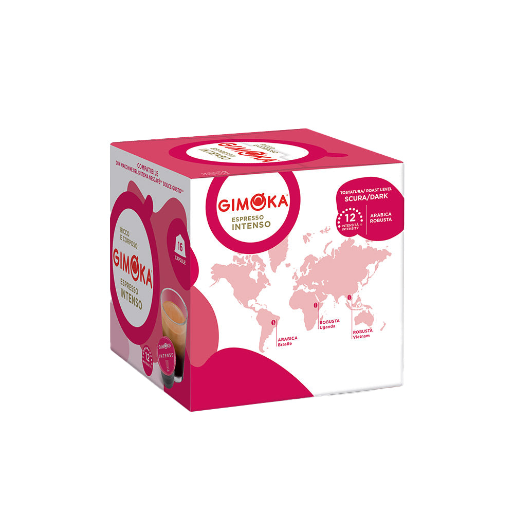 16 Capsule GIMOKA compatibili Nescafé Dolce Gusto INTENSO Salvaroma