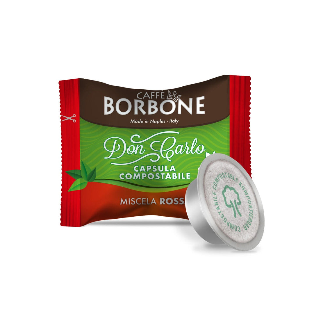 Scopri 100 Capsule Borbone Compatibili A Modo Mio Compostabile Don Carlo  Red –