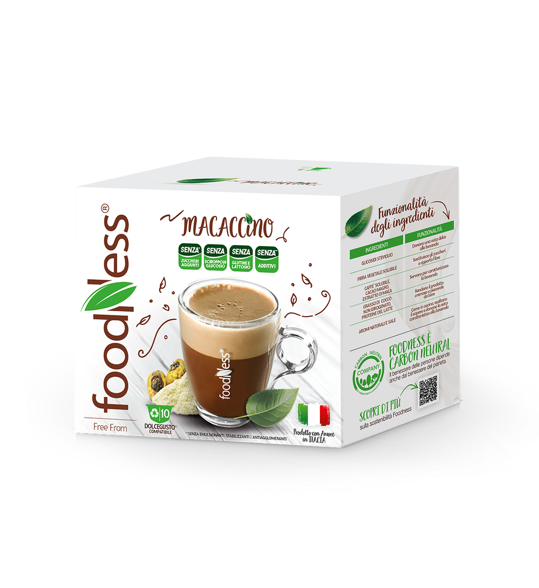 10 Capsule Foodness Compatibili Dolce Gusto Macaccino