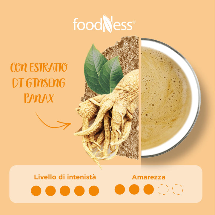 10 Capsule FoodNess Caffè Ginseng Classico Compatibili Nescafé Dolce Gusto