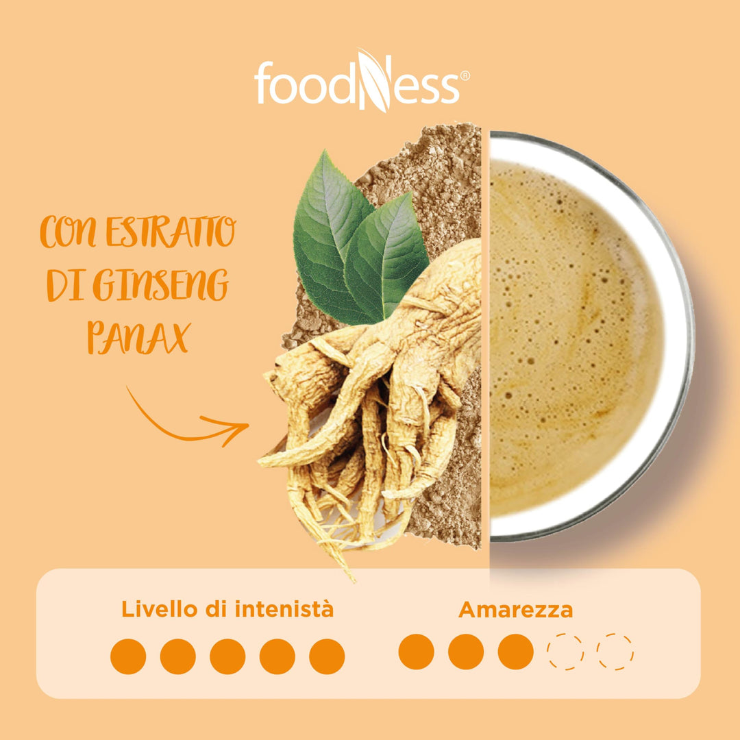 10 Capsule FoodNess Ginseng Amaro - Compatibili Nescafé Dolce Gusto