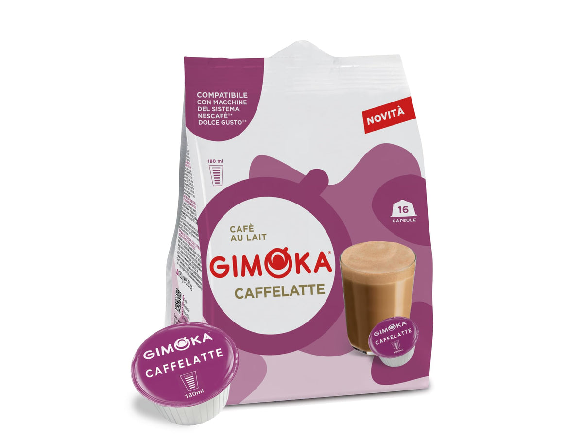 16 Capsule compatibili Dolce Gusto Gimoka Caffelatte