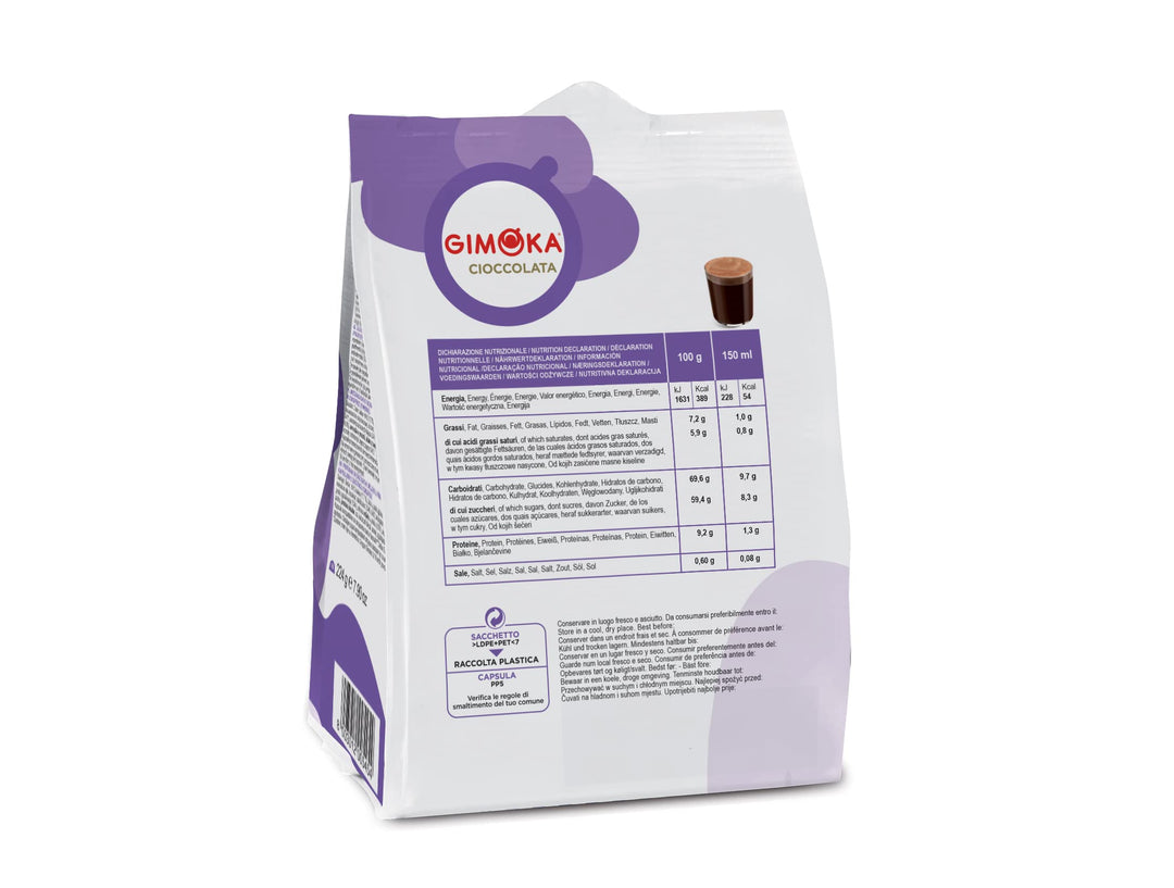 16 Capsule Gimoka Compatibili Dolce Gusto Cioccolata Autoprotette