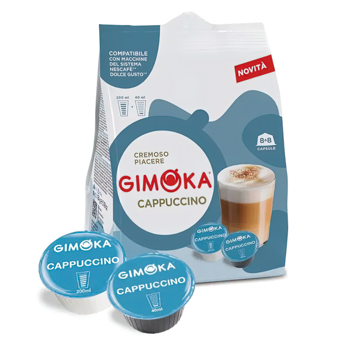 16 Capsule Gimoka Compatibili Dolce Gusto Cappuccino Autoprotette