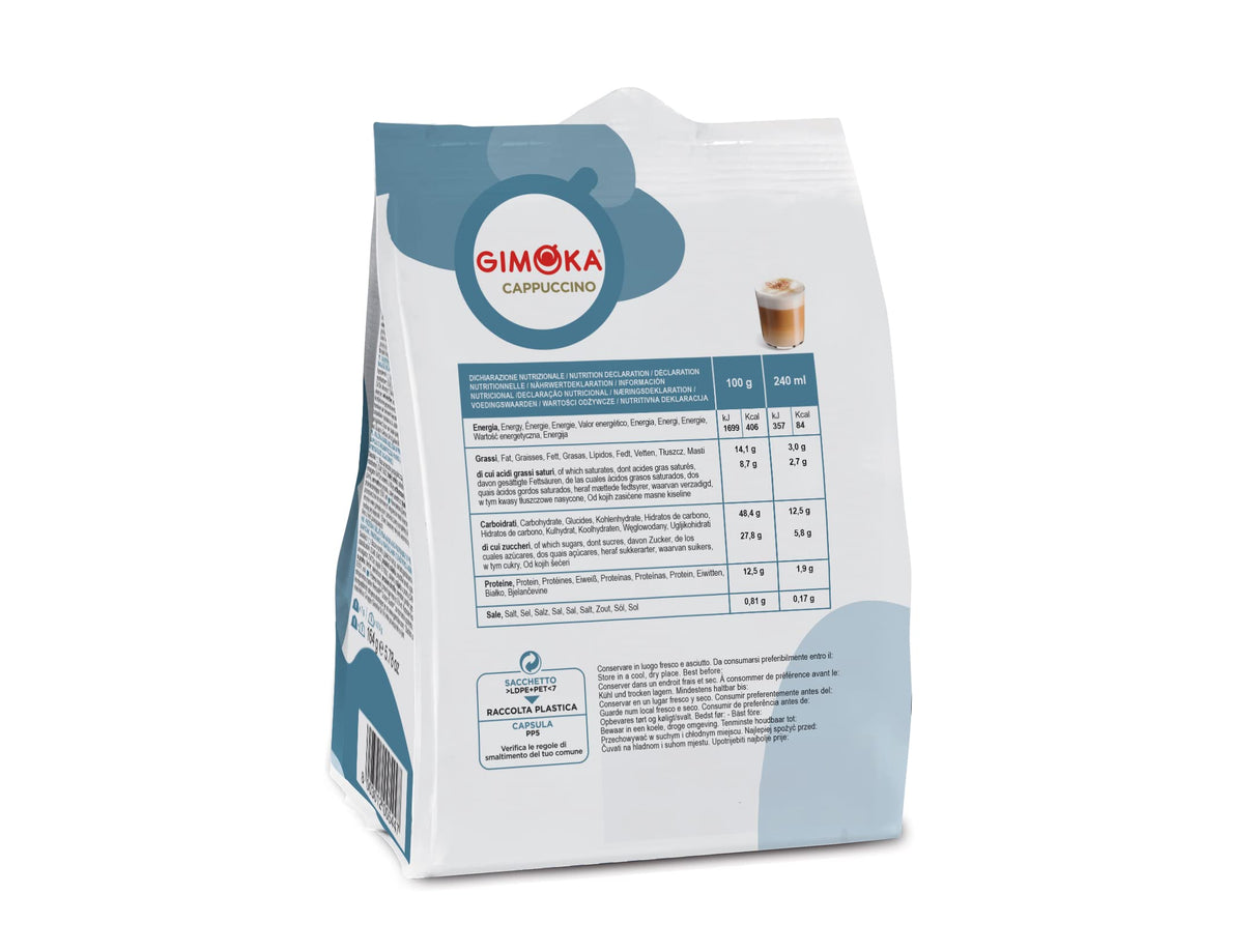 16 Capsule Cappuccino Gimoka - Compatibili Nescafé Dolce Gusto