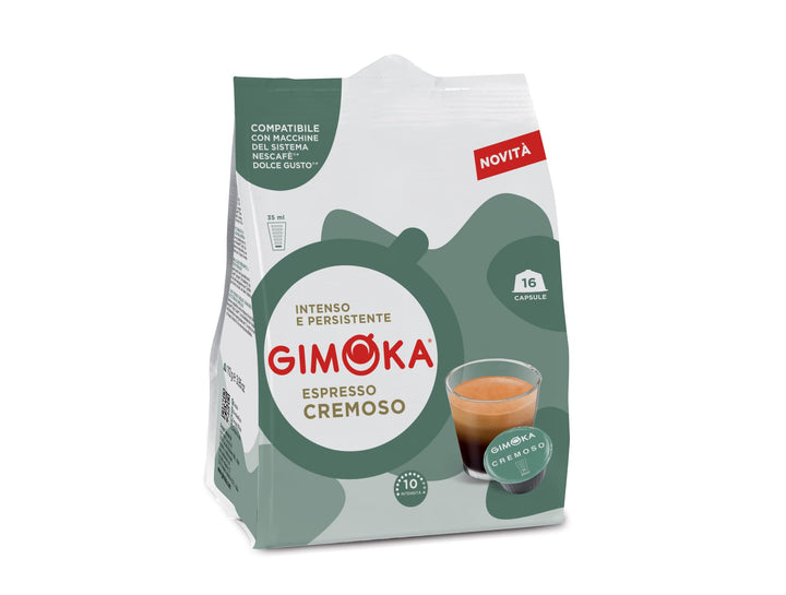 16 Capsule Gimoka compatibili Dolce Gusto miscela Espresso Cremoso