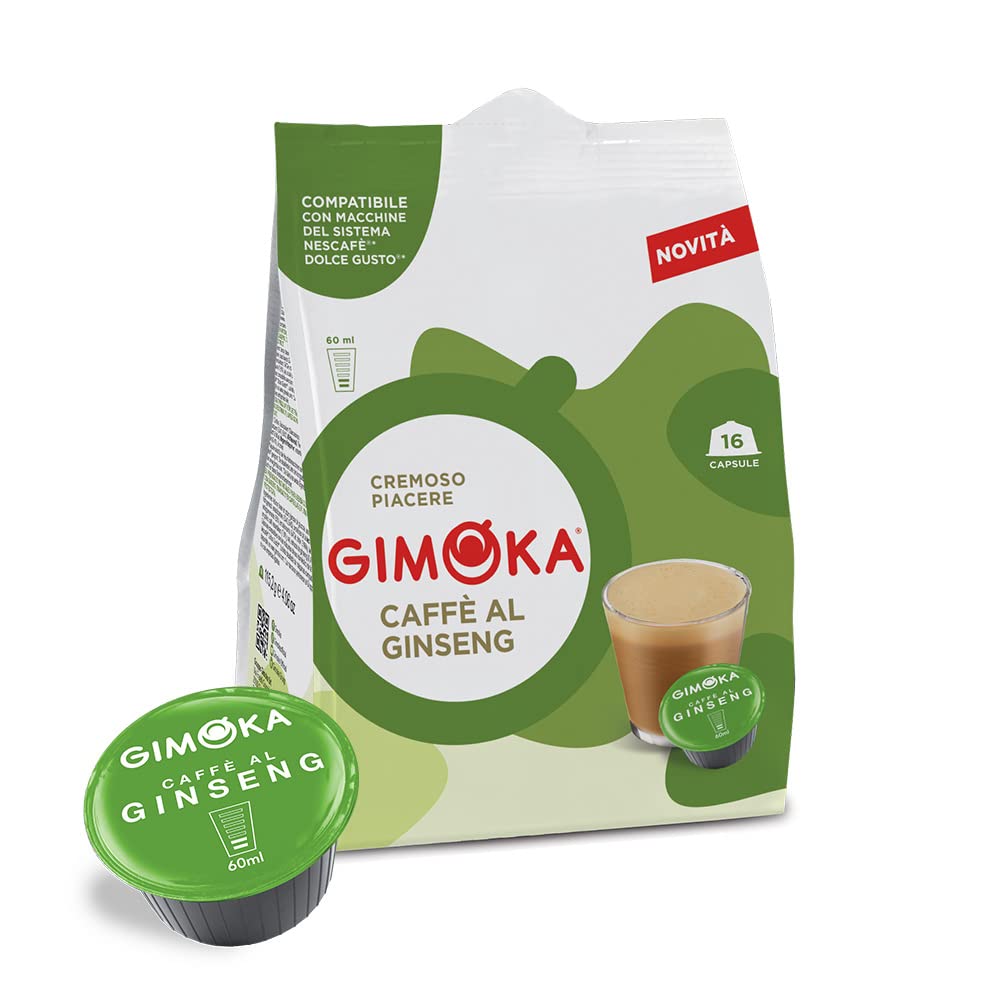 16 Capsule Gimoka Compatibili Nescafé Dolce Gusto – Gusto Caffè al Ginseng