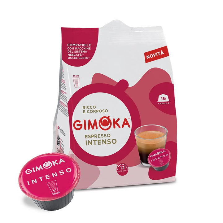 16 Capsule GIMOKA compatibili Nescafé Dolce Gusto INTENSO Salvaroma