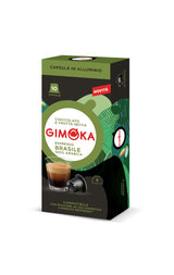 10 Capsule Gimoka Compatibili Nespresso Brasile Alluminio