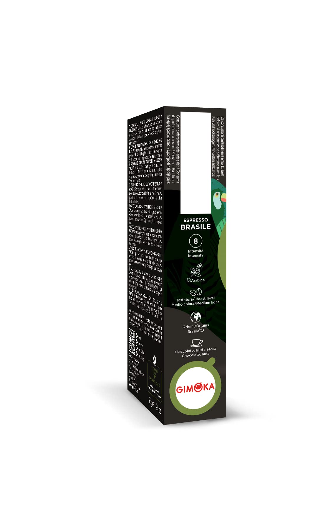 10 Capsule Gimoka Compatibili Nespresso Brasile Alluminio