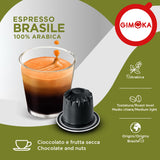 10 Capsule Gimoka Compatibili Nespresso Brasile Alluminio