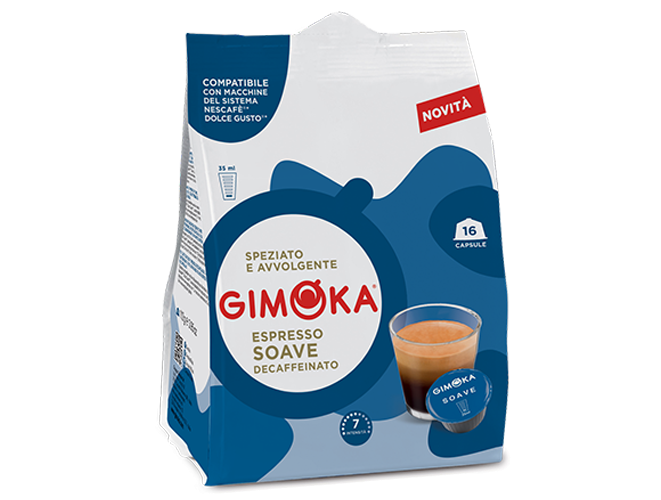16 Capsule salvaroma GIMOKA compatibili Nescafé Dolce Gusto Decaffeinato