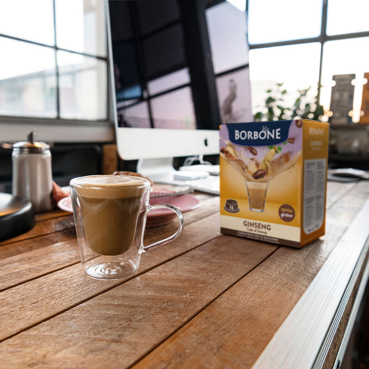Borbone Caffè Ginseng Amaro - 16 Capsule compatibili Lavazza A Modo Mio