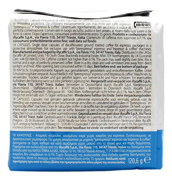 18 Capsule Illy Iperespresso Arabica Decaffeinato – Caffè decaffeinato dal gusto raffinato